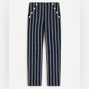 J. Crew Black and White Striped Skinny Pants